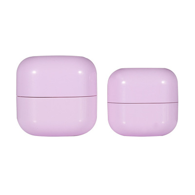 Macaron Skincare Square Plastic Double Wall PP Cream Jar