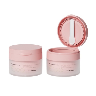 100g MONO PP Recyclable Skincare Cream Jar with Spatula for Face Moisturizer