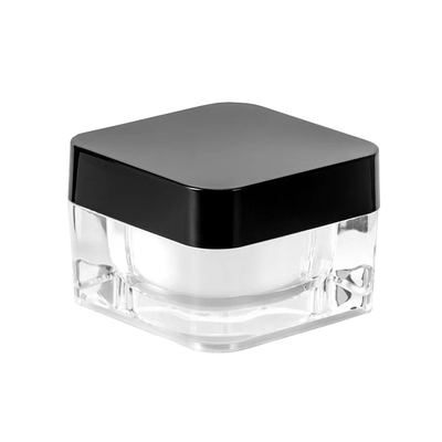 Factory Custom Square Clear Acrylic Facial Cream Jar AJ01
