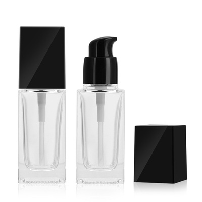 Custom Square Glass Bottle For Makeup Foundation Factory Direct Sale